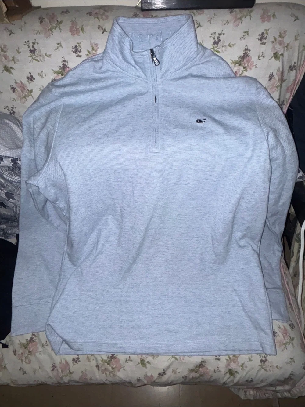 Men's Vineyard Vines Light blue Quarter Zip Up LARGE PGA Golf